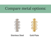 Compare silver and gold clasps